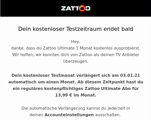 Zattoo-Mail